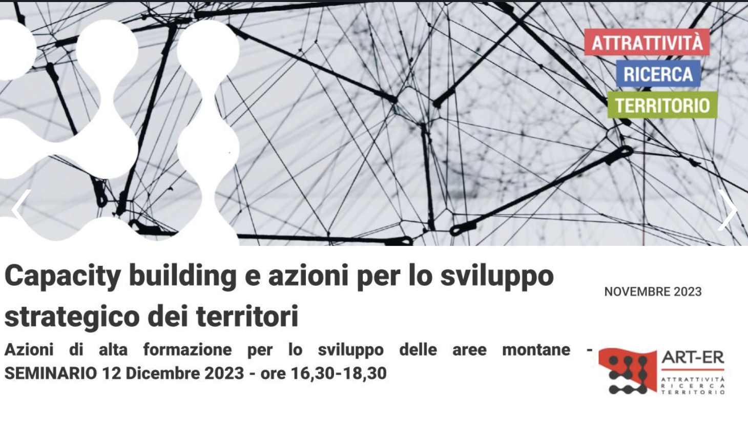 capacity building azioni sviluppo strategico territori montani arter